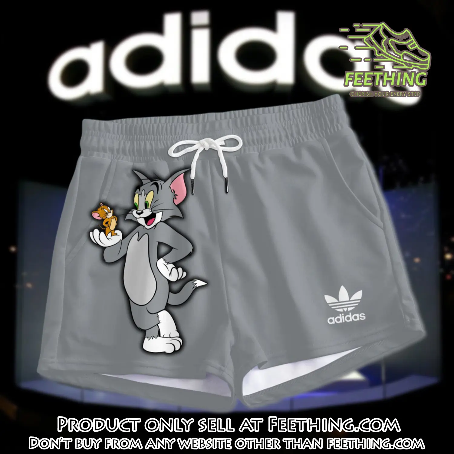 Premium tom & jerry in adidas women shorts lady beach shorts wms1074 ft5936926